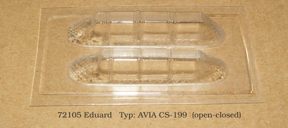 Vacu Canopy 1/72 Avia CS-199 open-closed (EDU) (Rob Taurus)