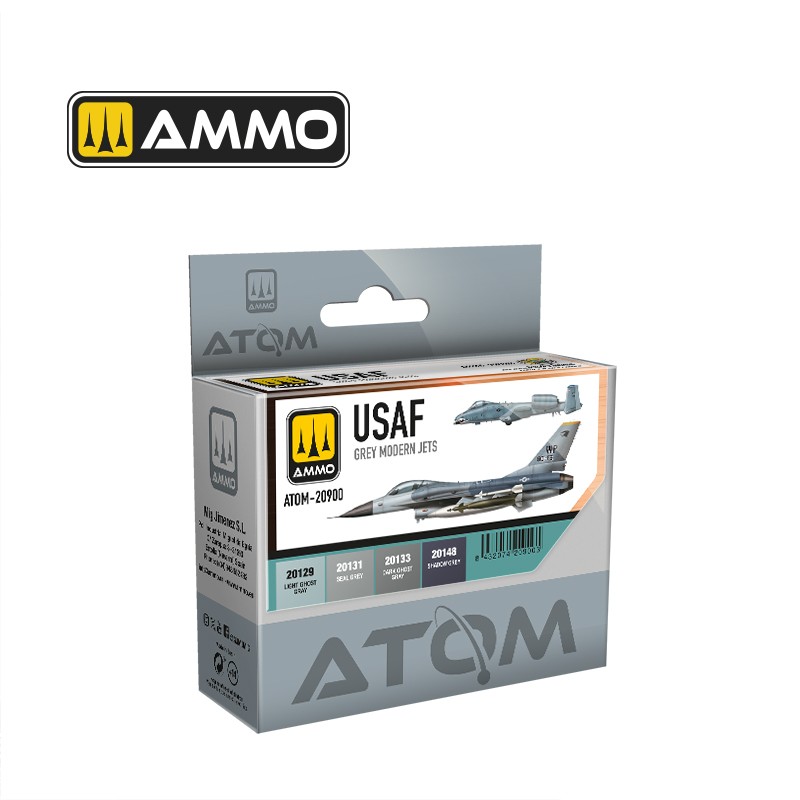 ATOM USAF Grey Modern Jets Colors Set 20 ml x 4 (Ammo Mig)