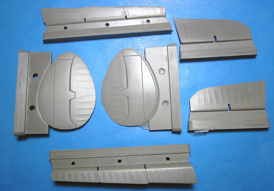 Additions (3D resin printing) 1/48 Tu-2 Control Surfaces (Xuntong Model) (Vector) 