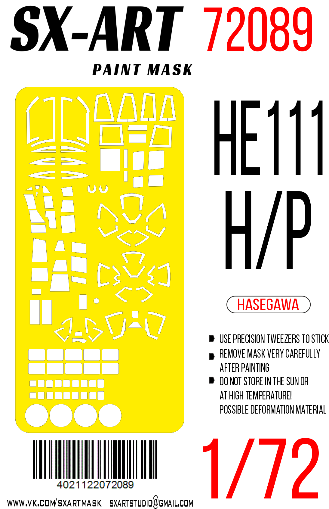 Paint Mask 1/72 He-111H-6 / H-20 (Hasegawa)