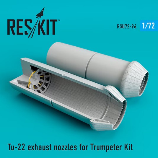 Additions (3D resin printing) 1/72 Tupolev Tu-22 'Blinder' exhaust nozzles(ResKit)