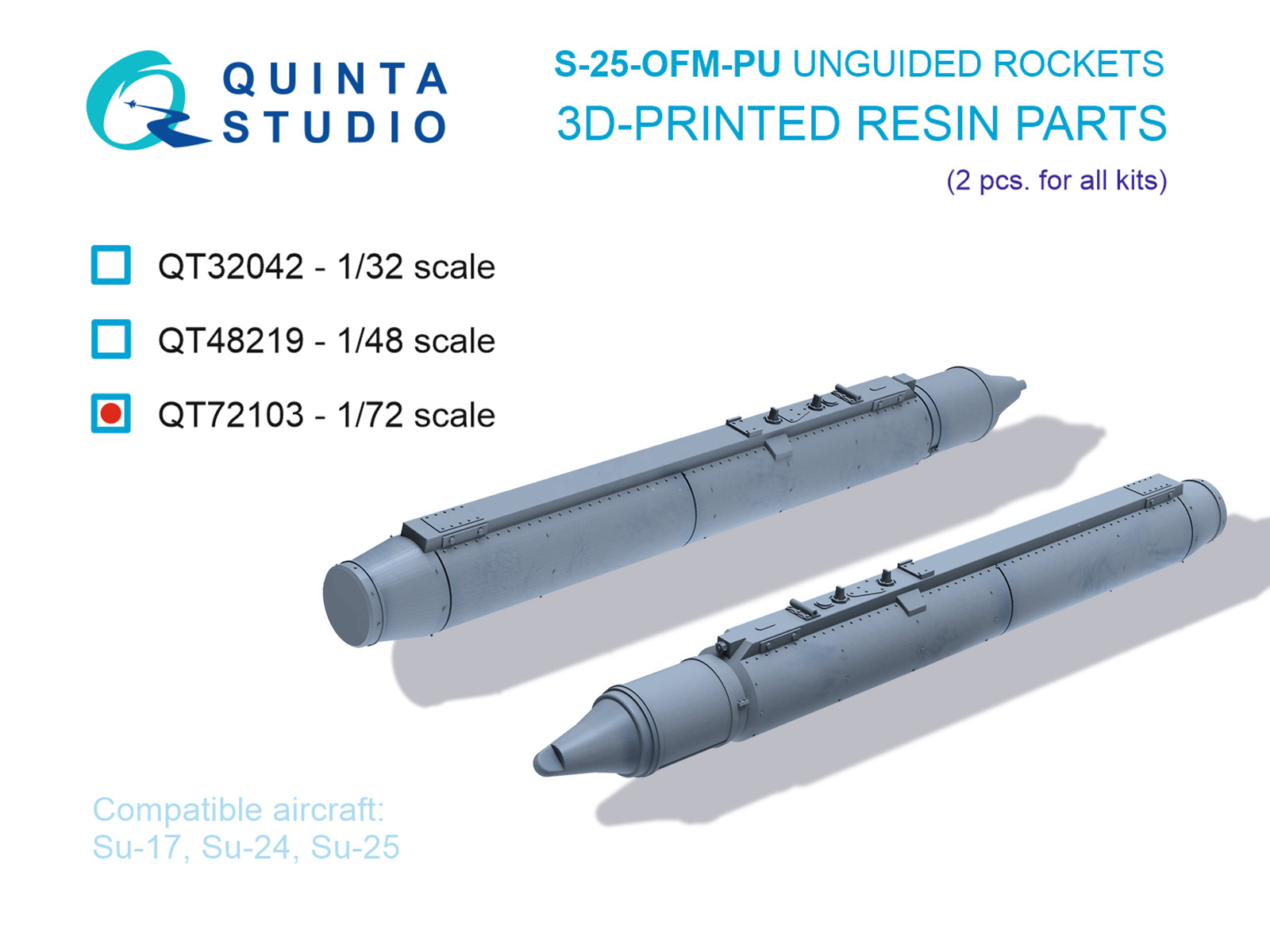 S-25-OFM-PU Unguided rockets, 2 pcs (for all kits)