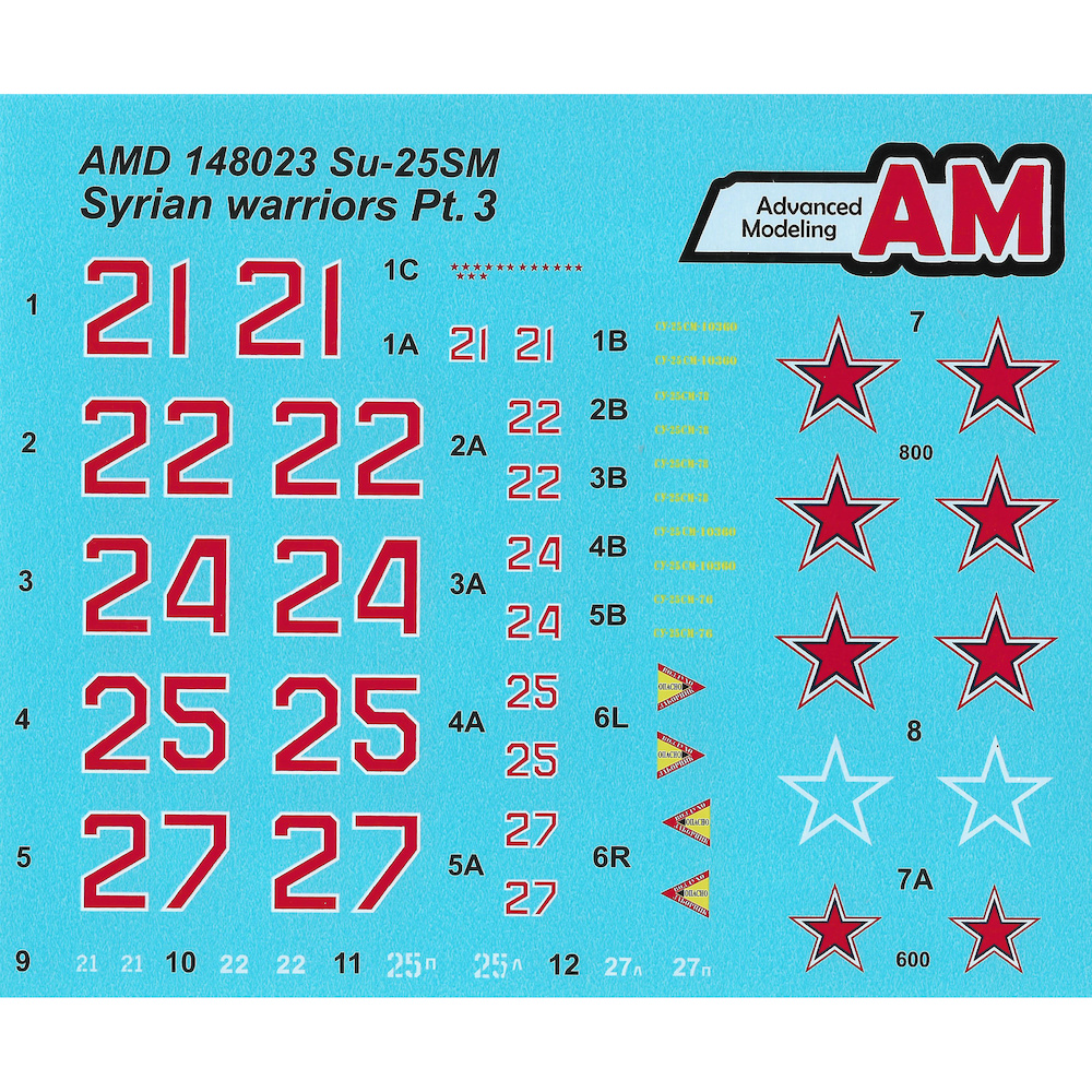 Decal 1/72 Su-25SM Syrian Warriors Pt.1 (Advanced Modeling) 