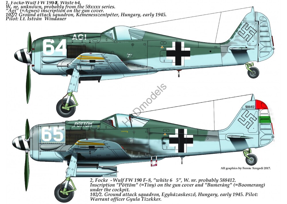 Decal 1/48 Focke Wulf Fw 190 F-8 (2x camo) (HAD)