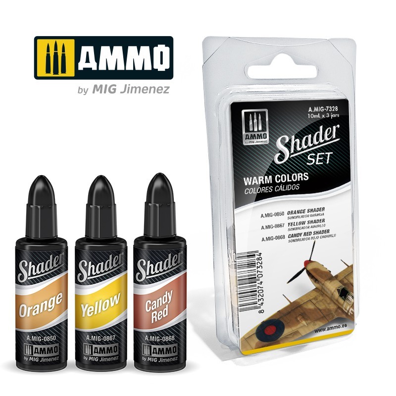 SHADER Set Warm Colors (Ammo Mig) (3x10ml) 