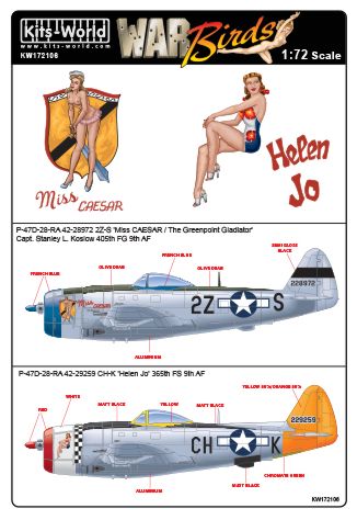 Decal 1/72 Republic P-47D-28-RA Thunderbolt (Kits-World)