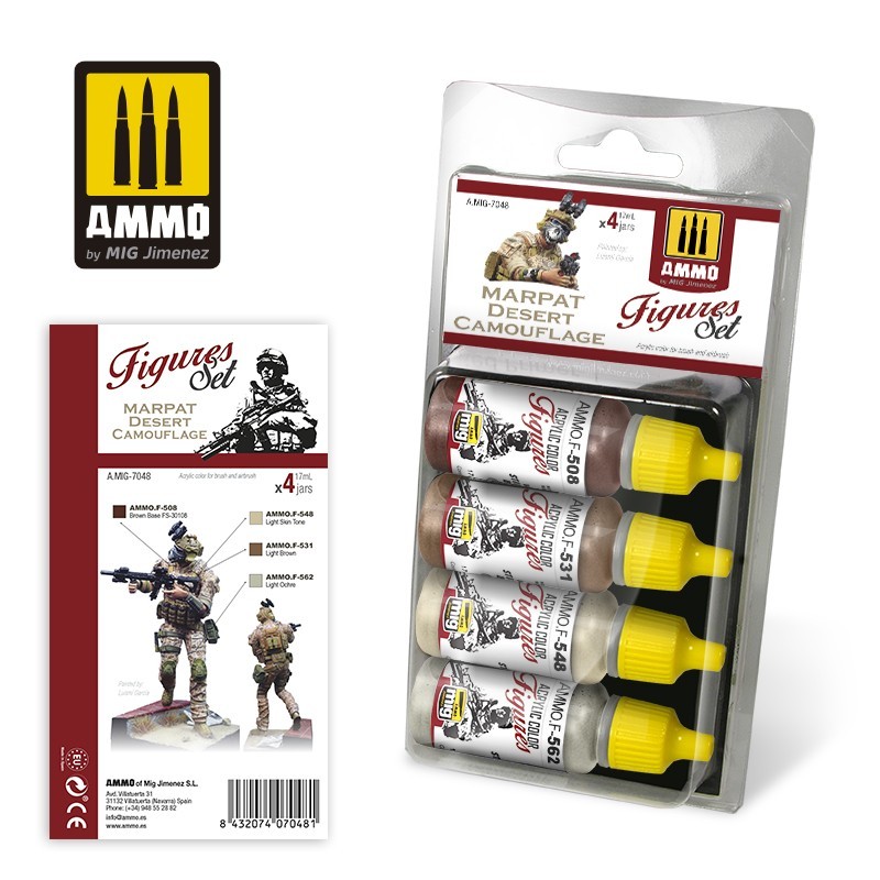 Marpat Desert Camouflage Figures Set (Ammo Mig) (4x17ml) 