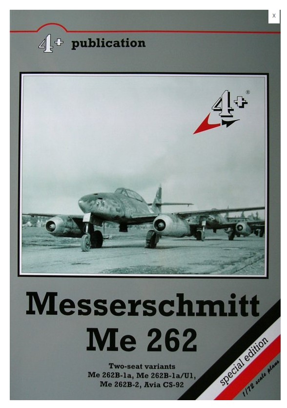 Aircraft books Me 262B (4+ PUBLICATIONS)