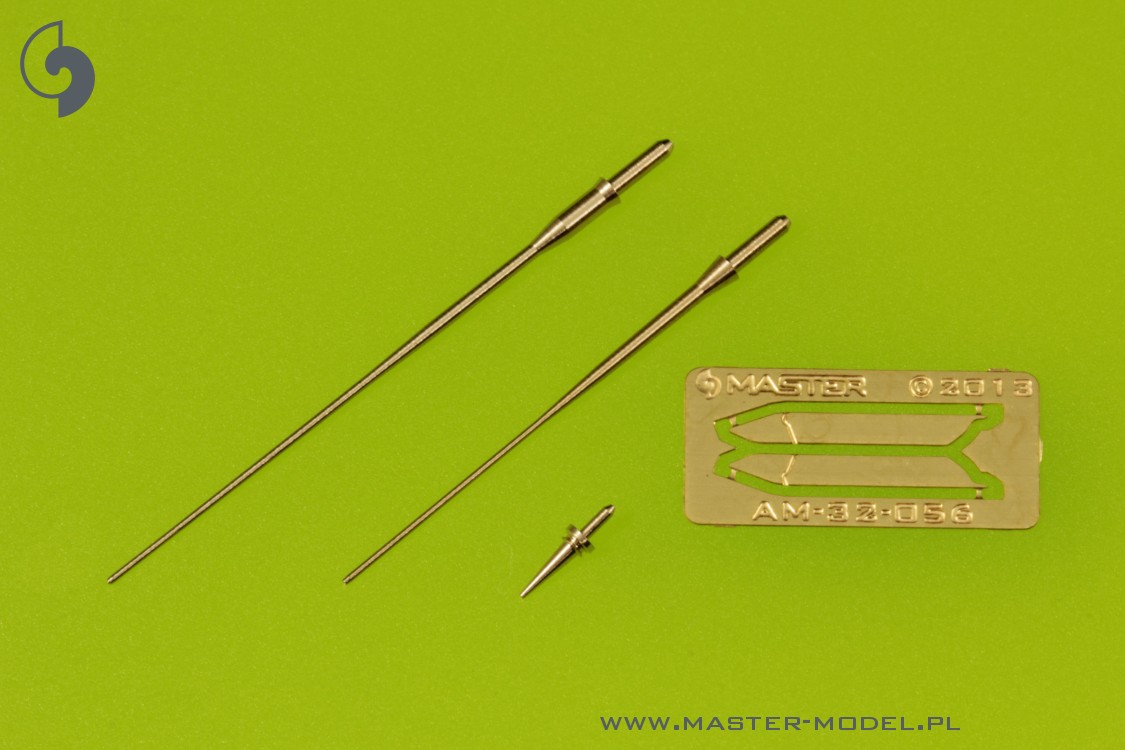 Aircraft detailing sets (brass) 1/32 Saab JAS-39 Gripen - Pitot Tubes & Angle Of Attack probes (designed to be used with Revell kits) 