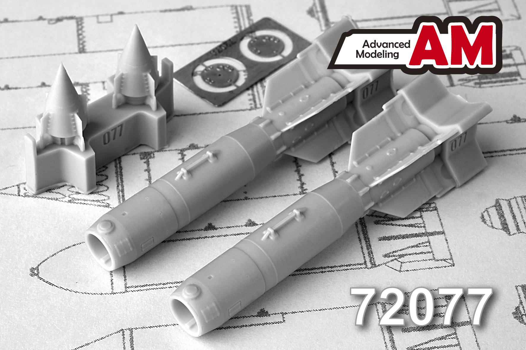 Additions (3D resin printing) 1/72 KAB-500S Corrective Air Bomb (Advanced Modeling) 