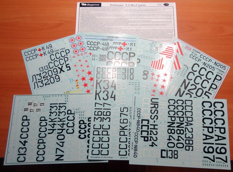 Decal 1/48 Polikarpov Po-2 (Begemot)