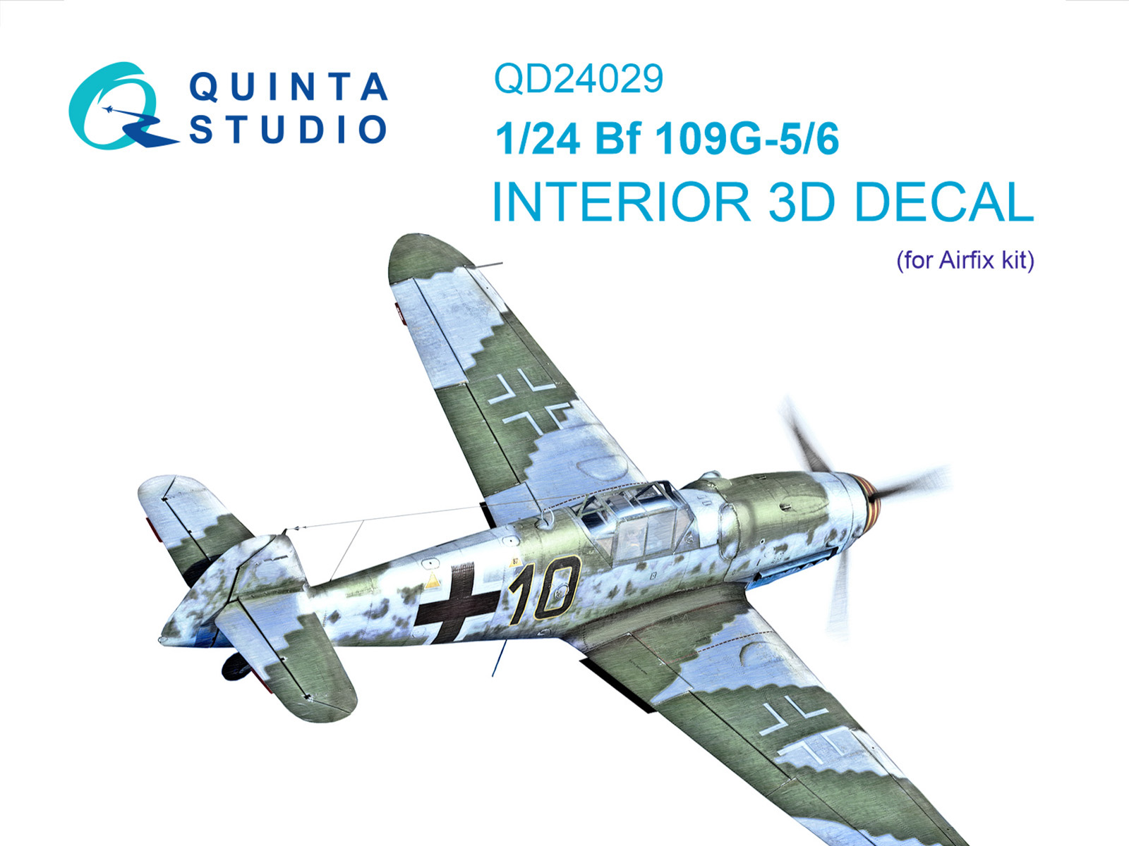Bf 109G-5/Bf 109G-6 3D-Printed & coloured Interior on decal paper (Airfix)