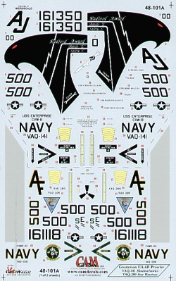 Decal 1/48 Grumman EA-6B Prowlers (2) (CAM)