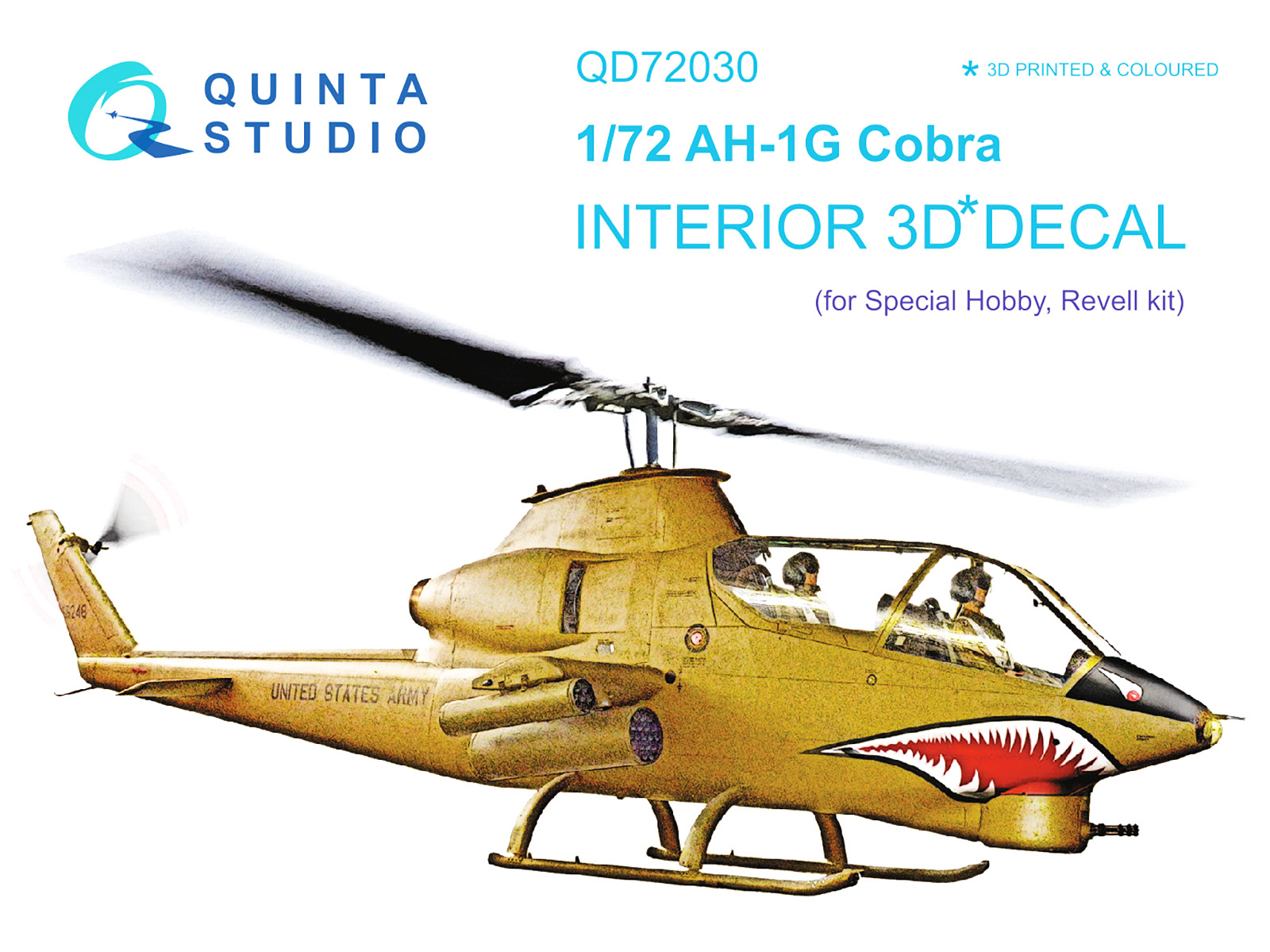 Ah-1G 3D-Printed & coloured Interior on decal paper (Special Hobby/Revell)