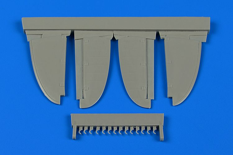 Additions (3D resin printing) 1/48 Macchi C.202 (late version) control surfaces (designed to be used with Eduard kits and Hasegawa kits