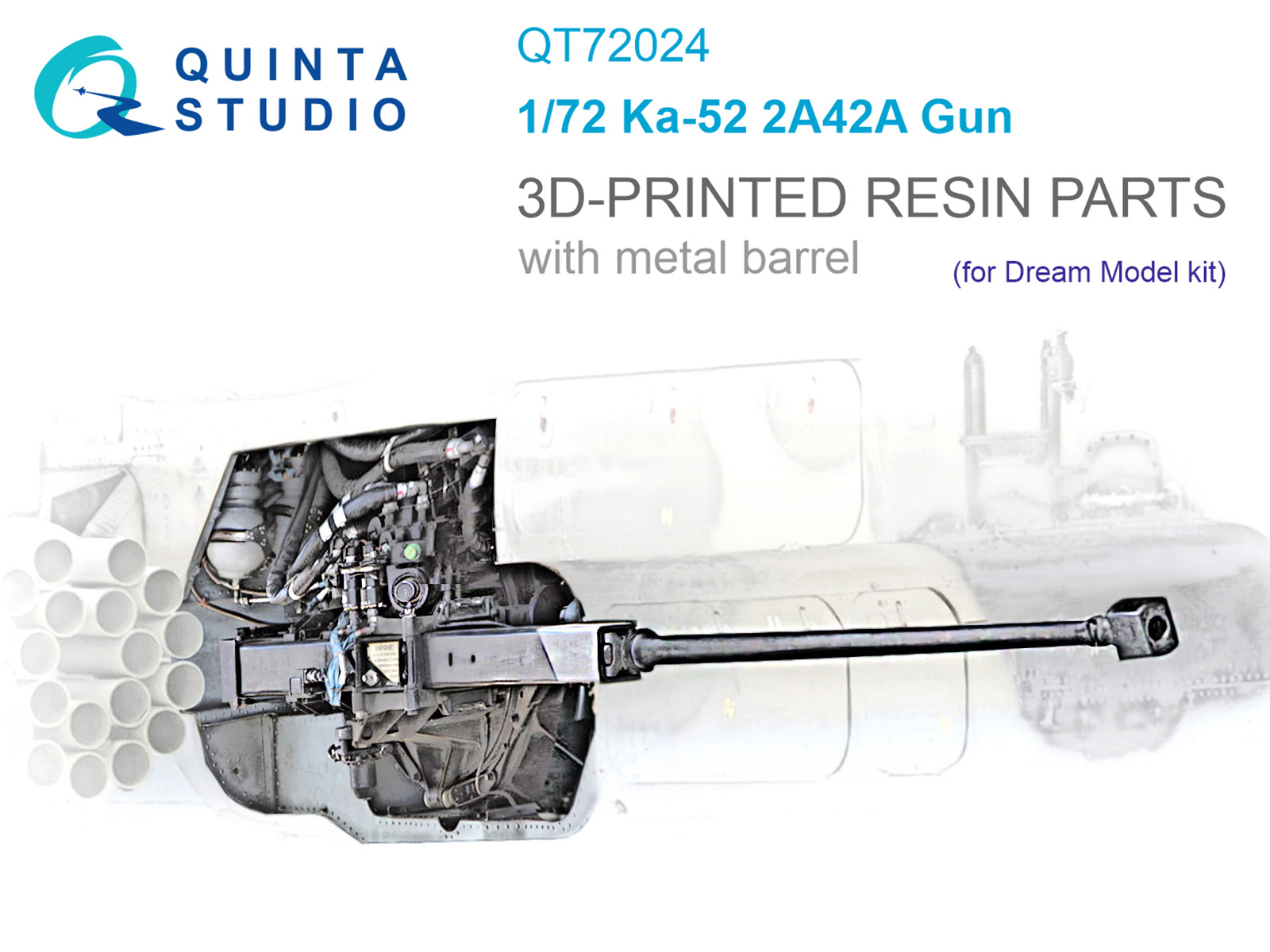 Ka-52 2A42 gun with metal barrel (Dream Model)