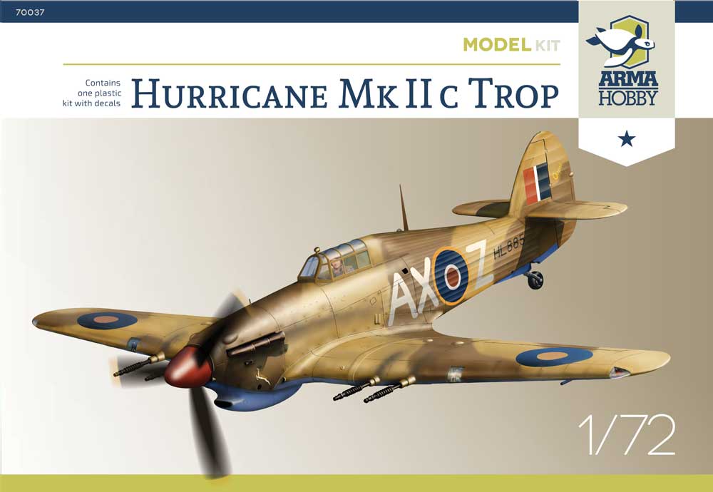 Model kit 1/72 Hawker Hurricane Mk.IIc trop (Arma Hobby)