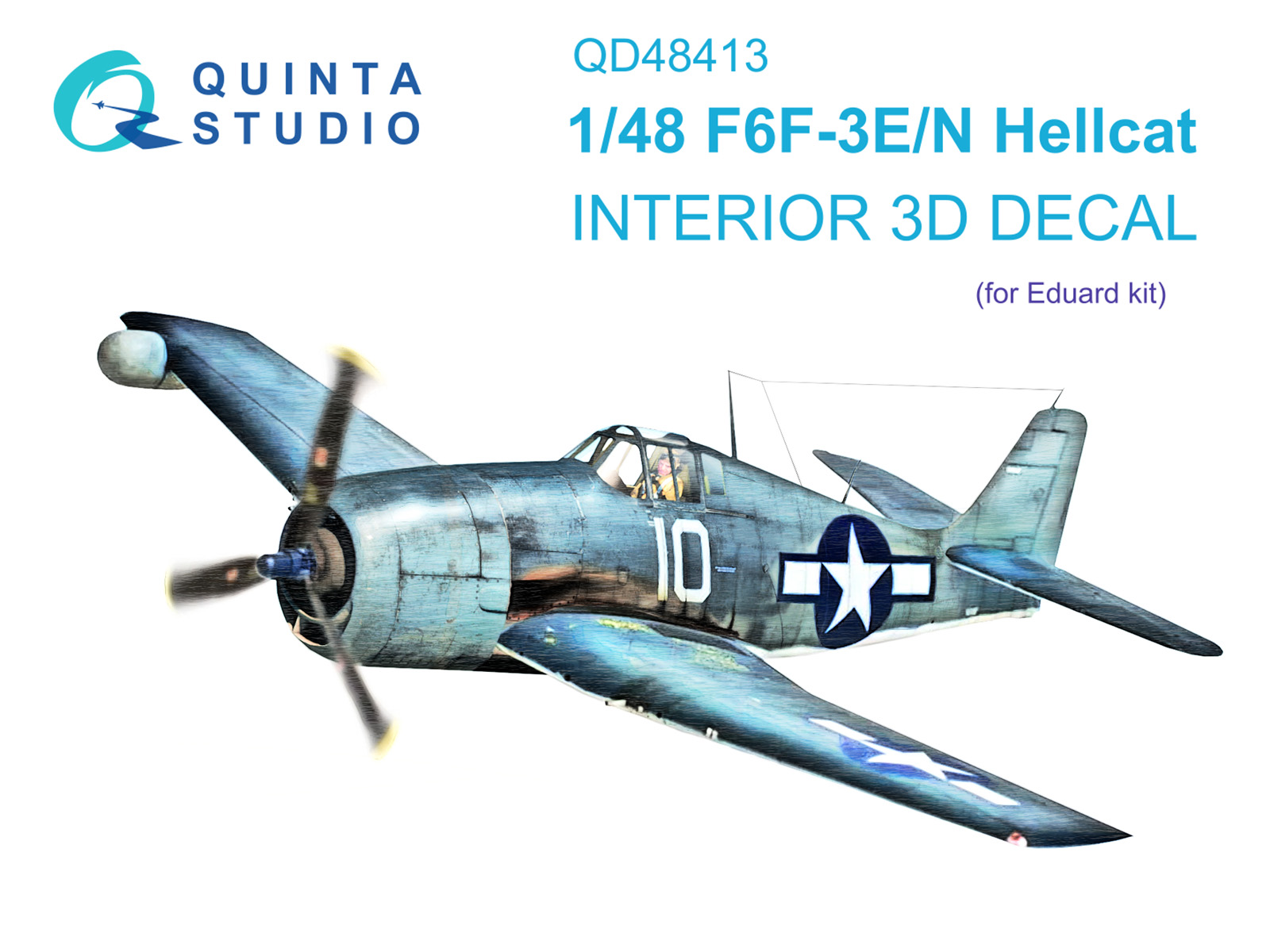 F6F-3E/N Hellcat 3D-Printed & coloured Interior on decal paper (Eduard)