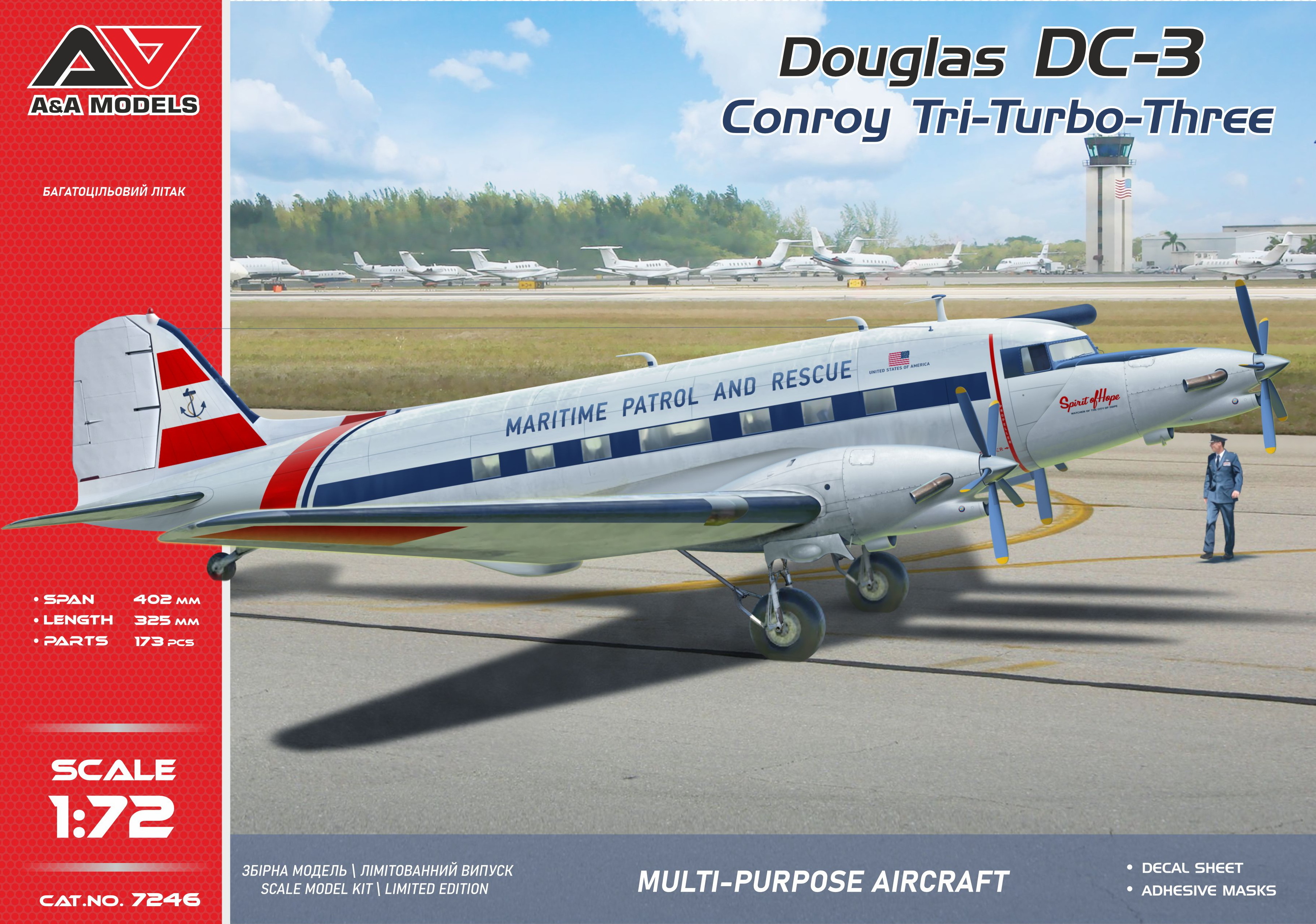 Model kit 1/72 Conroy Tri-Turbo-3 (DC-3 Trimotor) (A & A Models)