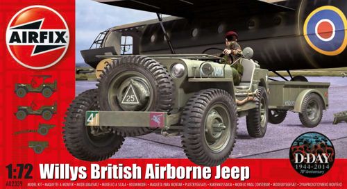 Model kit 1/72 Willys Jeep and Trailer and 6 Pdr Gun (Airfix)
