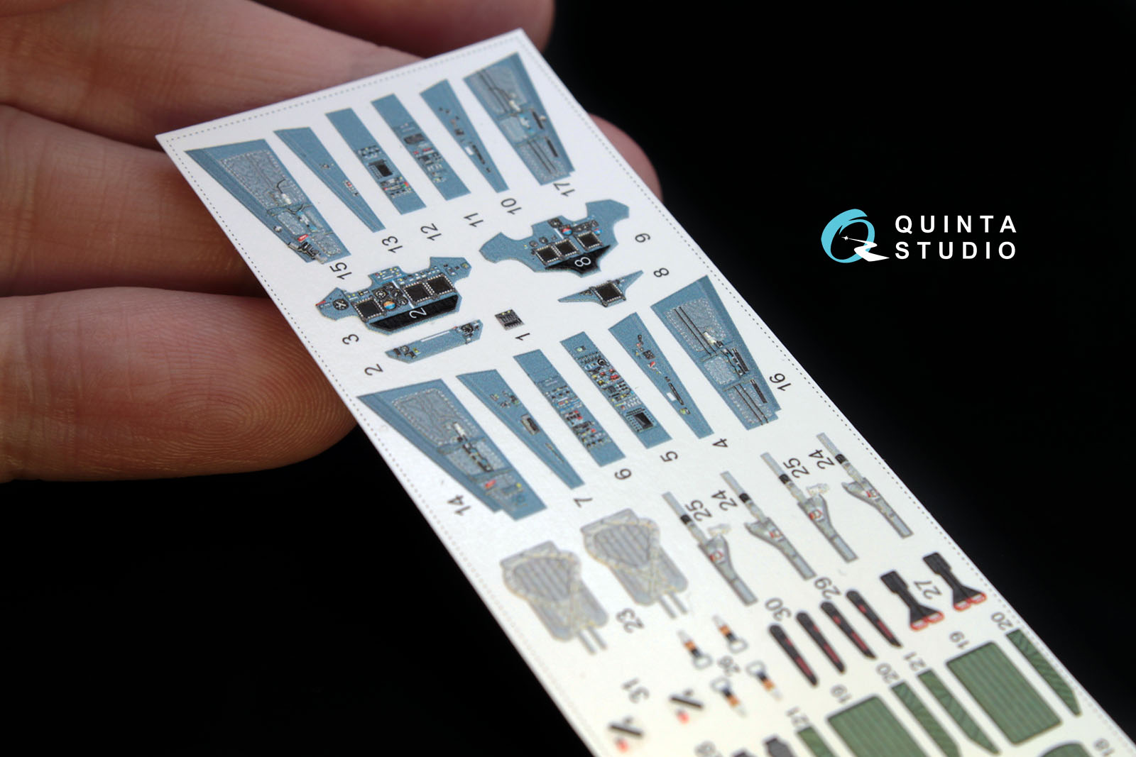 Su-30SM  3D-Printed & coloured Interior on decal paper  (for Zvezda kit)