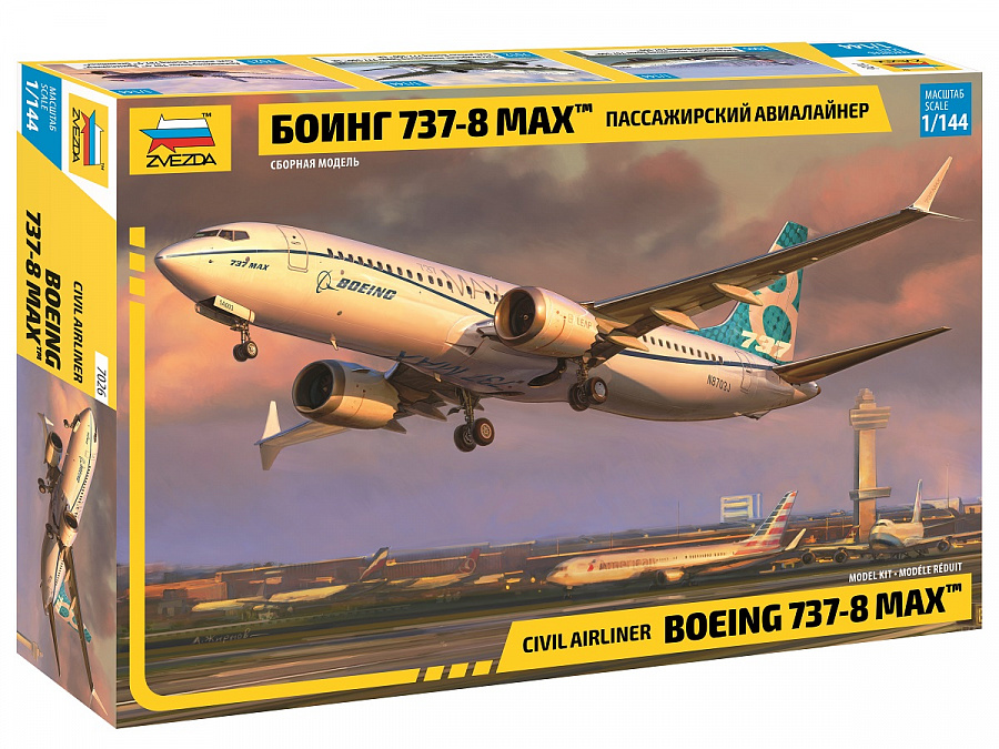 Model kit 1/144 Boeing 737 MAX 8   (Zvezda)