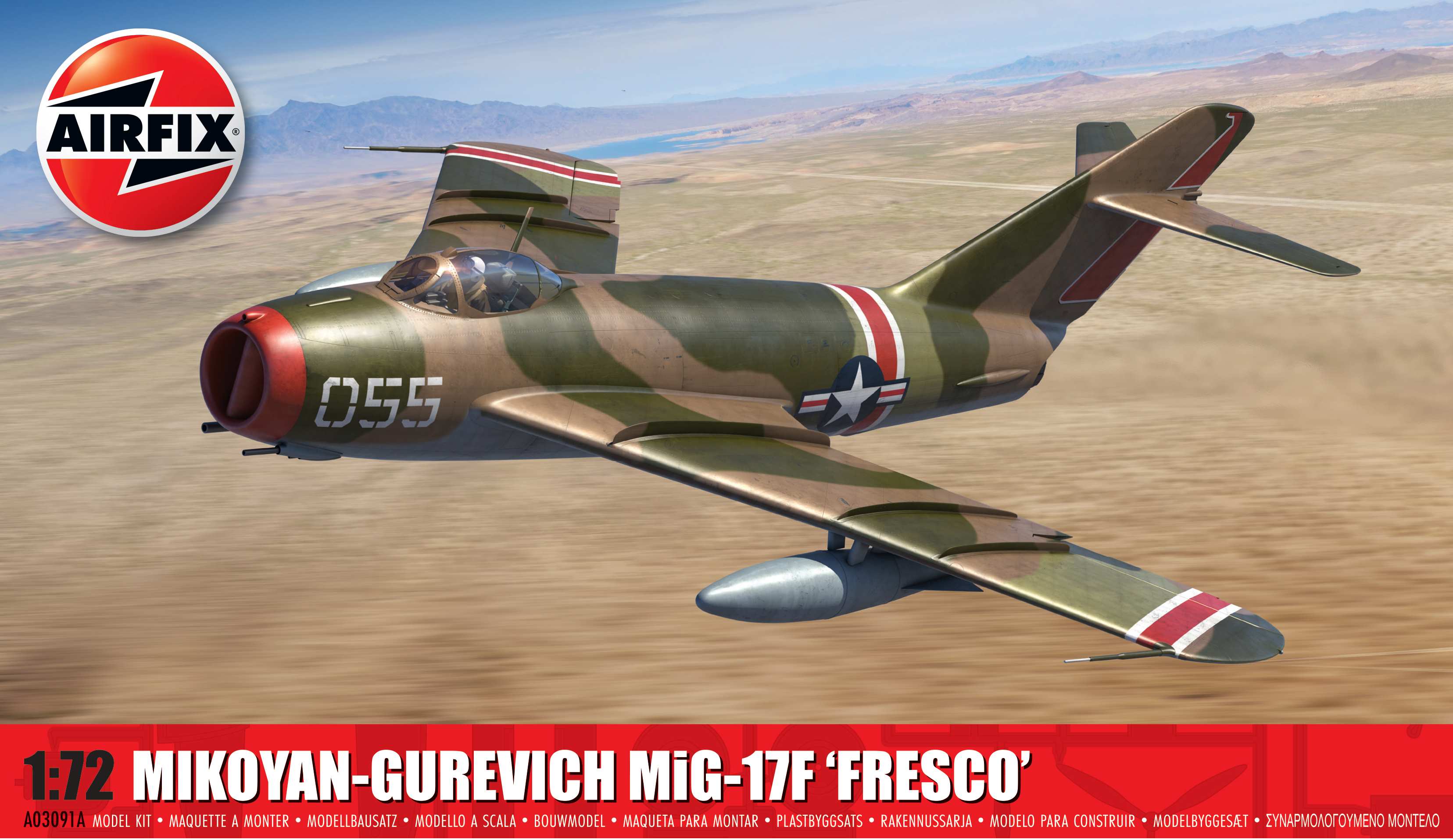 Model kit 1/72 Mikoyan MiG-17F 'Fresco' (Shenyang J-5) Fresco (Airfix)