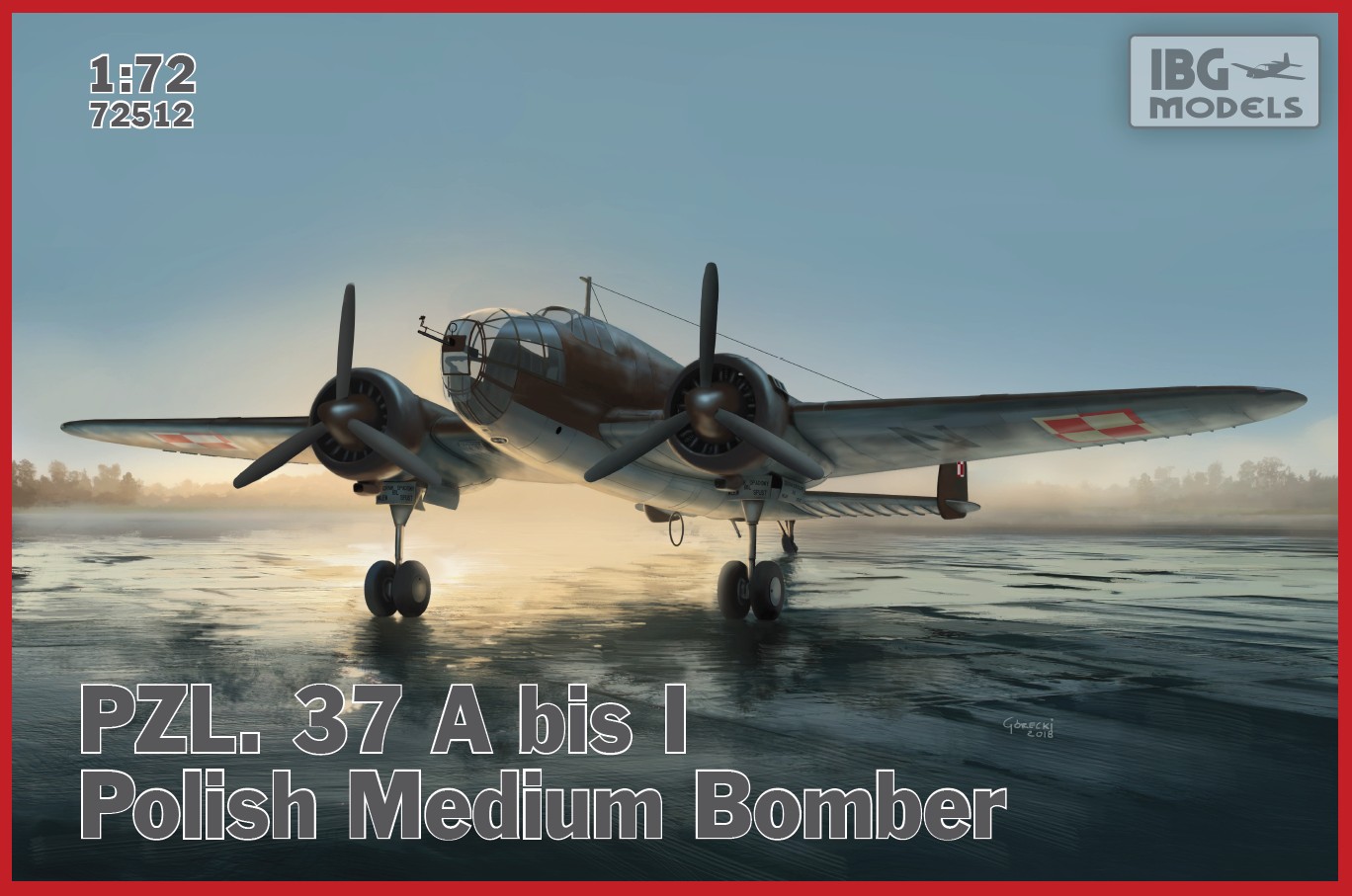 Model kit 1/72 PZL P.37A bis I Los twin tail fins Polish Bomber Plane (IBG Models)