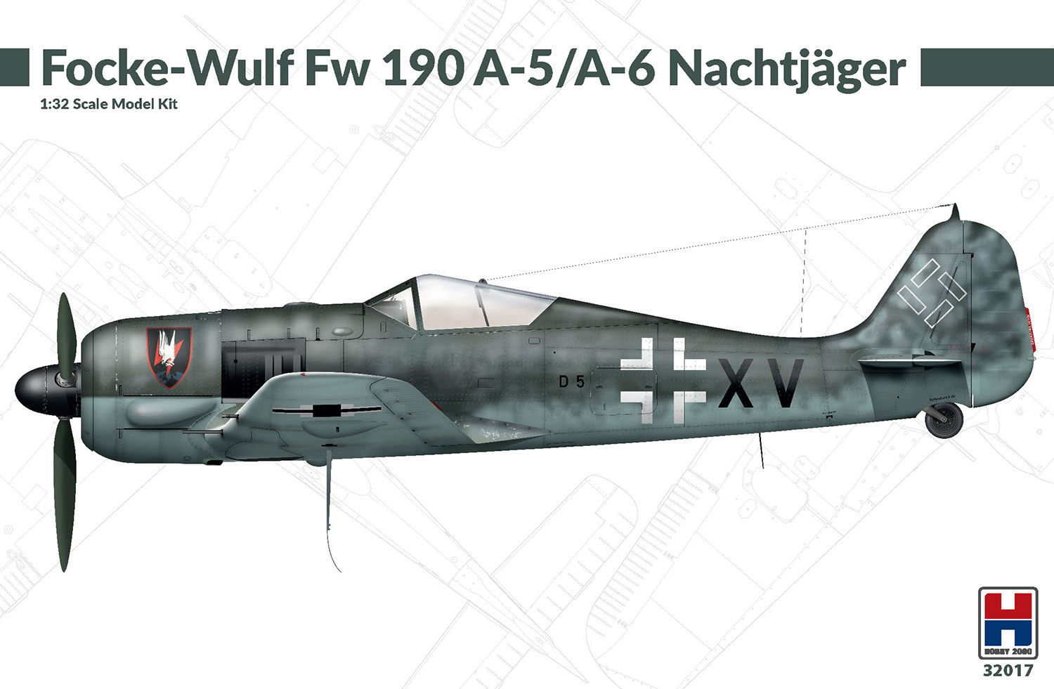 Model kit 1/32 Focke-Wulf Fw-190A-5/A-6 Nachtjager (Hobby 2000)