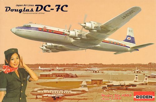 Model kit 1/144 Douglas DC-7C Japan Air Lines (Roden)