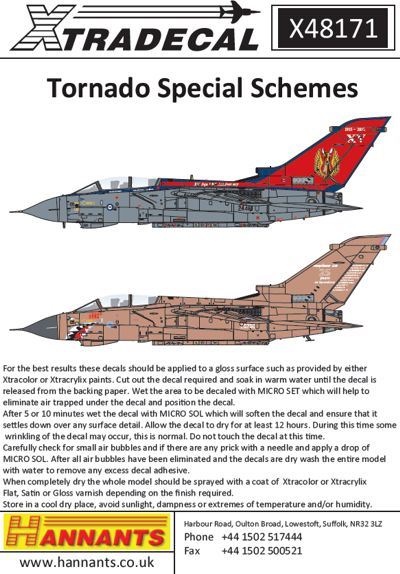 Decal 1/48 Panavia Tornado Special Schemes (3) (Xtradecal)