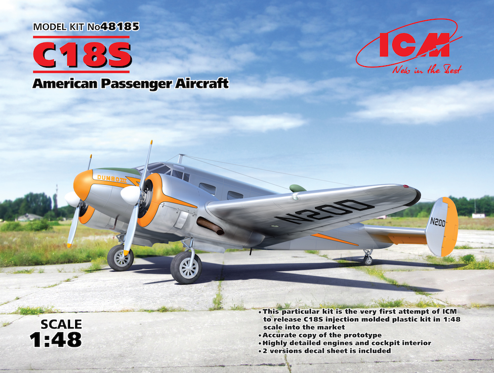 Model kit 1/48 Beech C18S American Passenger 'Dumbo III' (ICM)