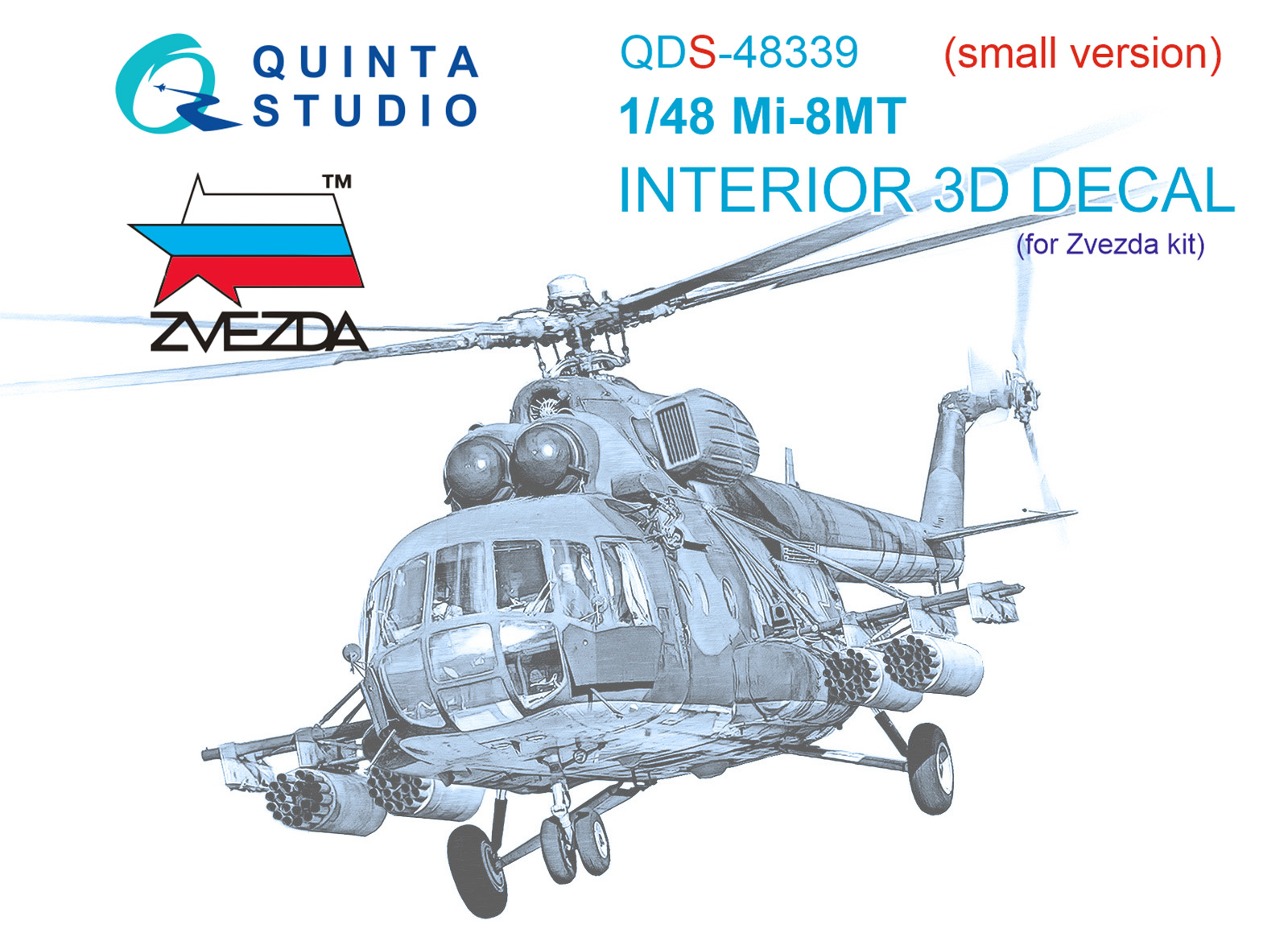 Mi-8MT 3D-Printed & coloured Interior on decal paper (Zvezda) (Small version)