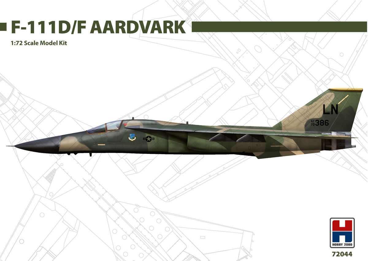 Model kit 1/72  General-Dynamics F-111D/F Aardvark (Hasegawa + Cartograf + masks)  (Hobby 2000)