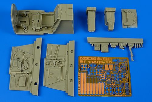 Additions (3D resin printing) 1/32       Messerschmitt Bf-109G-10 cockpit set (designed to be used with Revell kits) 