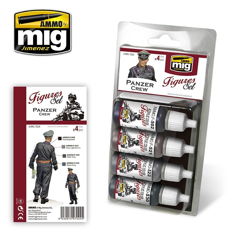 Panzer Crew Figures Set (Ammo Mig) (4x17ml) 