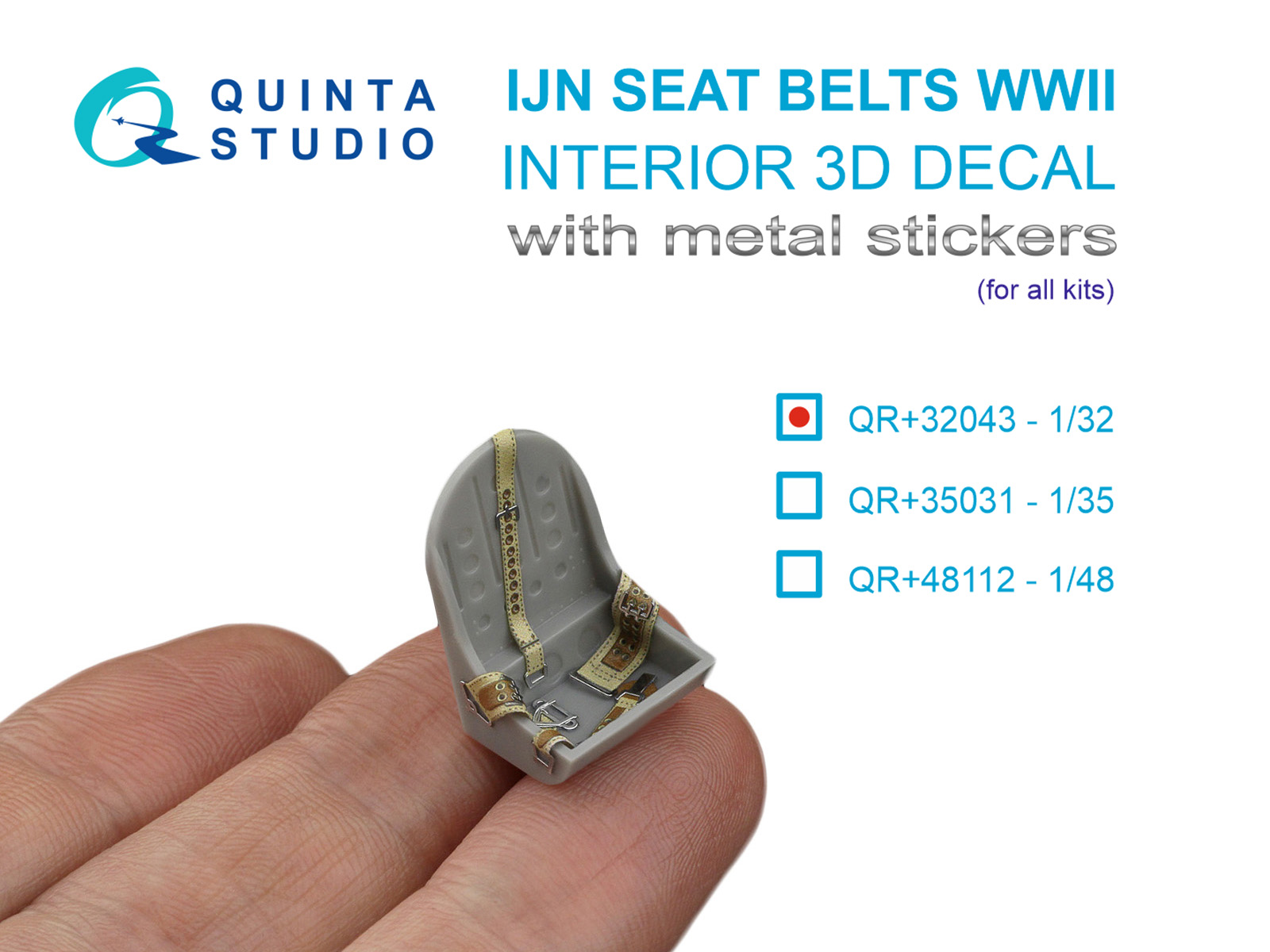 WWII Imperial Japanese Navy seatbelts (with metal buckles) (All kits)