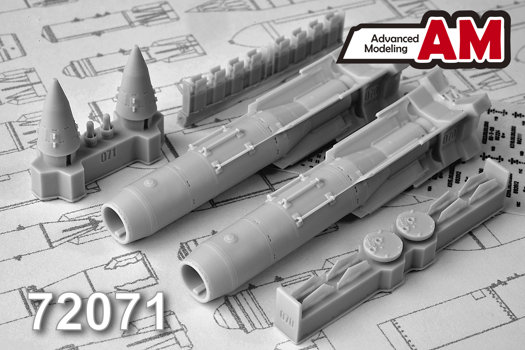 Additions (3D resin printing) 1/72 KAB-1500L Corrective Air Bomb (Advanced Modeling) 