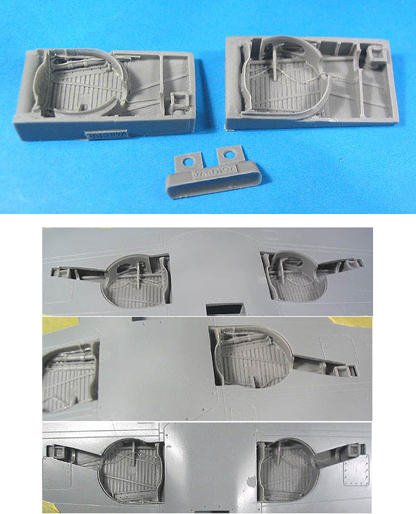 Additions (3D resin printing) 1/48 P-400/P-39 wheel wells set (Vector) 