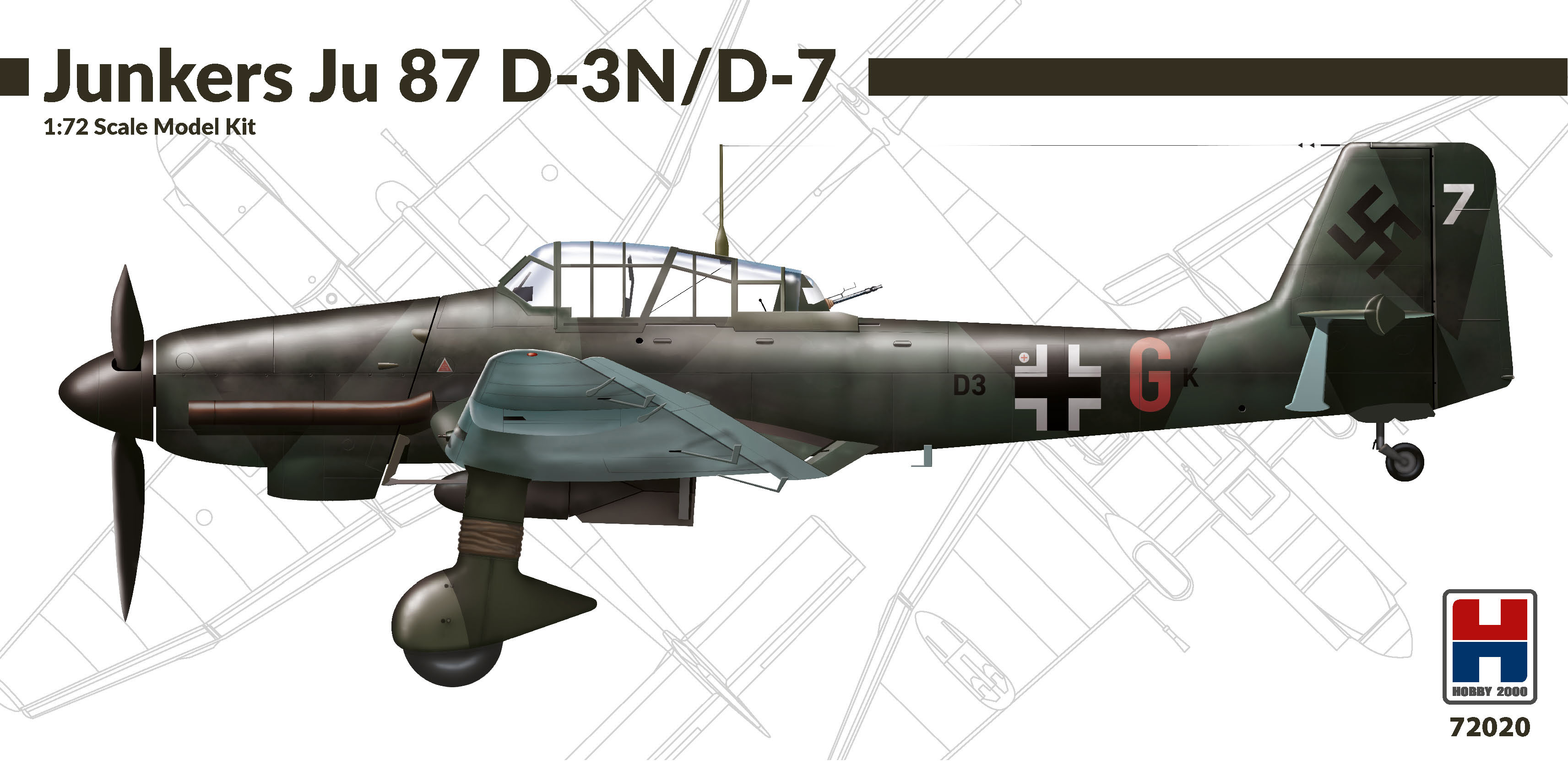 Model kit 1/72 Junkers Ju-87D-3N/D-7 'Stuka' (Hobby 2000)