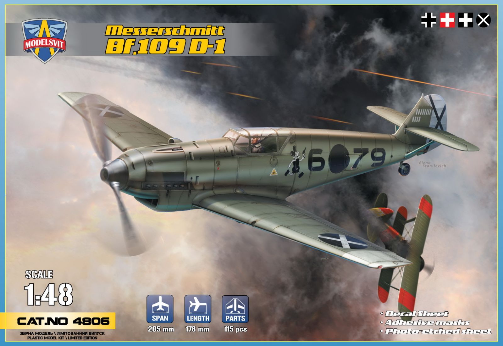Model kit 1/48 Messerschmitt Bf-109D-1 (Modelsvit) (damaged box)