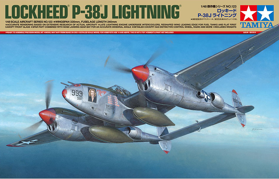 Model kit 1/48 Lockheed P-38J Lightning   (Tamiya)