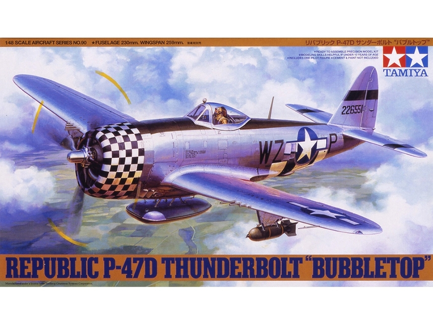 Model kit 1/48 Republic P-47D Thunderbolt 'Bubbletop' (Tamiya) (damage box) 