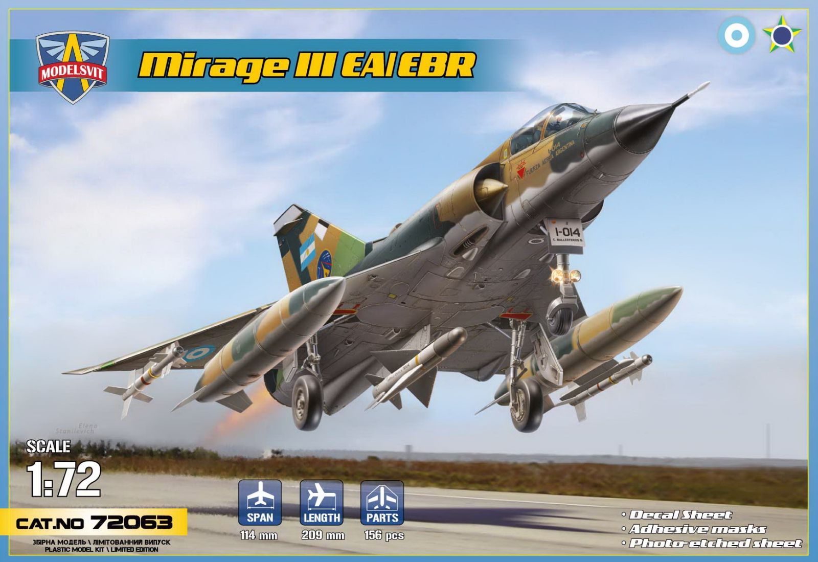 Model kit 1/72 Dassault Mirage IIIEA/IIIEBR (Modelsvit) 