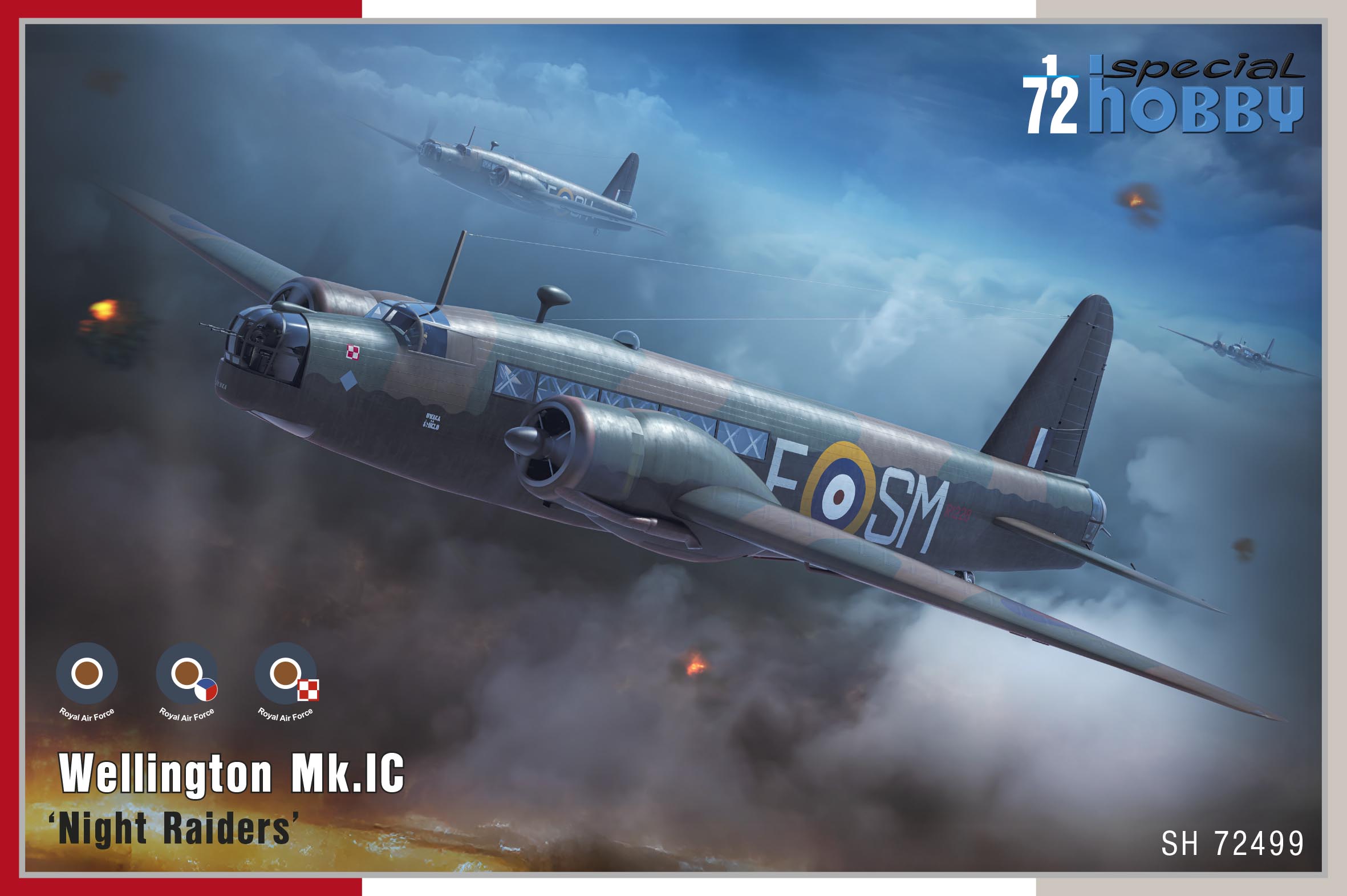 Model kit 1/72 Wellington Mk.IC 'Night Raiders' (5x camo) (Special Hobby)