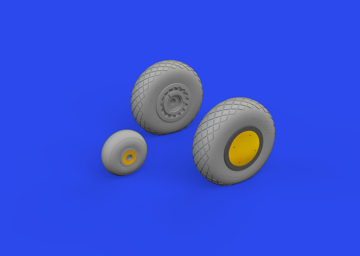 Additions (3D resin printing) 1/32 Douglas A-20G Havoc wheels (designed to be used with Hong Kong Models kits)