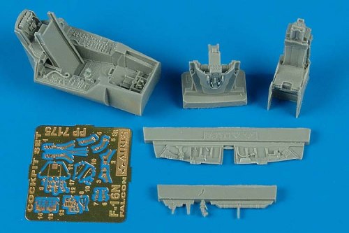 Additions (3D resin printing) 1/72 Lockheed-Martin F-16N Fighting Falcon Aggressor cockpit set (designed to be used Hasegawa kits)