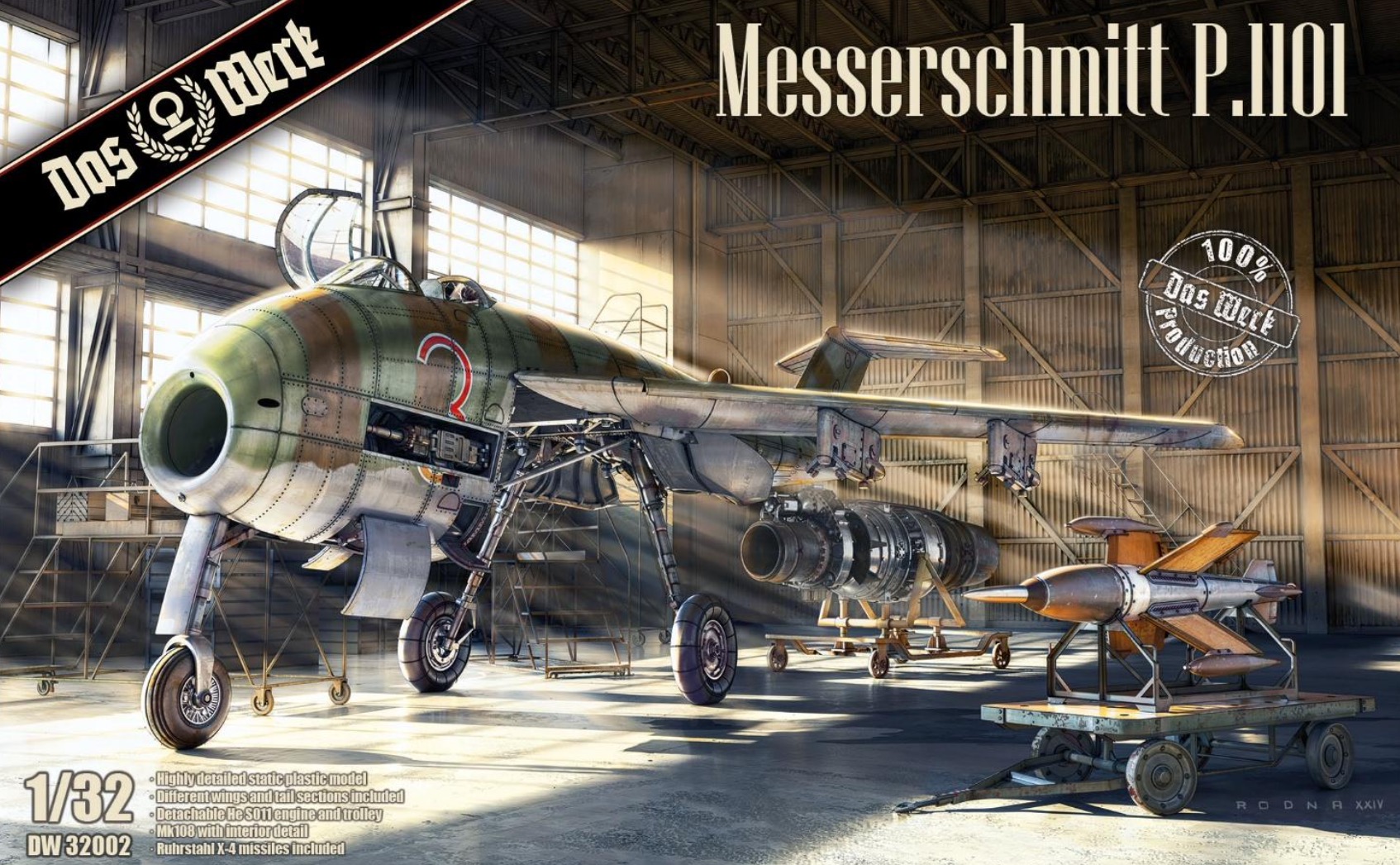 Model kit 1/32 Messerschmitt P.1101 (Das Werk)
