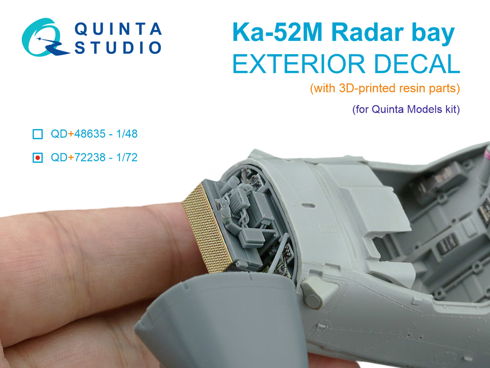 Ka-52M radar bay (Quinta Models) (with 3D-printed resin parts)