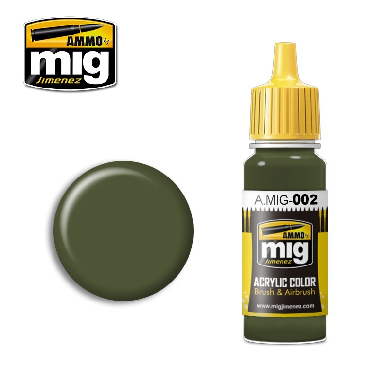 Acrylic paint RAL 6003 OLIVGRUN OPT.2 (Ammo Mig) (17ml) 